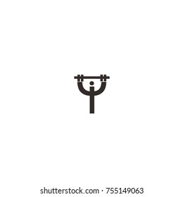 gymnastic logo vector letter