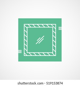 Gymnastic Mat Green Flat Icon On White Background