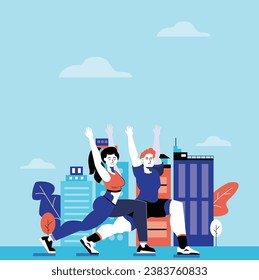 Gymnastic Models Vector Illustrations" is a comprehensive and visually captivating collection of vector graphics that focuses on the art of gymnastics