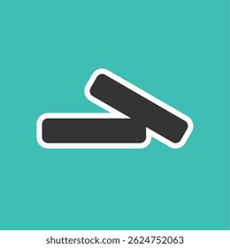 Ícone de paralelepípedos da ginástica. Ilustração vetorial