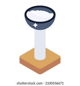 Gymnastic powder icon of isometric,  

