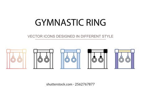 Gymnastic Ring icon design with white background stock illustration