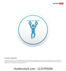 Gymnastic Ring Icon Hexa White Background icon template - Free vector icon