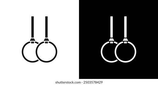 Gymnastic ring icon line art vector