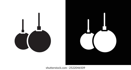 Gymnastic ring icon simple vector symbol