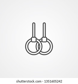 Gymnastic ring vector icon sign symbol