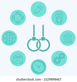 Gymnastic ring vector icon sign symbol