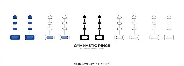  gymnastic ring vector type icon