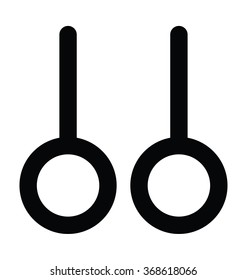 Gymnastic Rings Bold Line Vector Icon