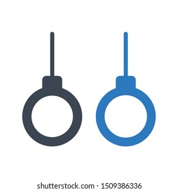 gymnastic rings glyph colour vector icon