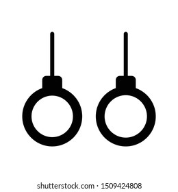 gymnastic rings glyph flat vector icon