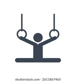 Gymnastic Rings Horizontal Icon On White Background
