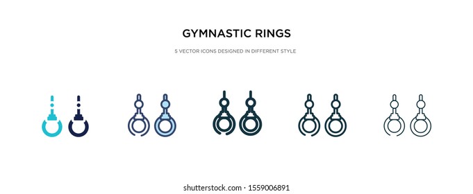 gymnastic rings icon in different style vector illustration. two colored and black gymnastic rings vector icons designed in filled, outline, line and stroke style can be used for web, mobile, ui