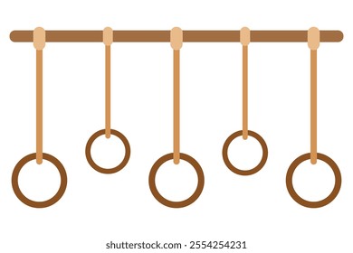 Gymnastic rings icon. Gymnastic rings for lessons sports exercises, isolated on white background. Vector illustration. EPS 10