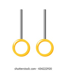 Gymnastic rings. Icon on white background. Image style flat. Infographic elements