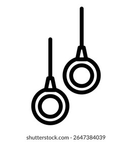 Ícone de anéis de ginástica define sinal