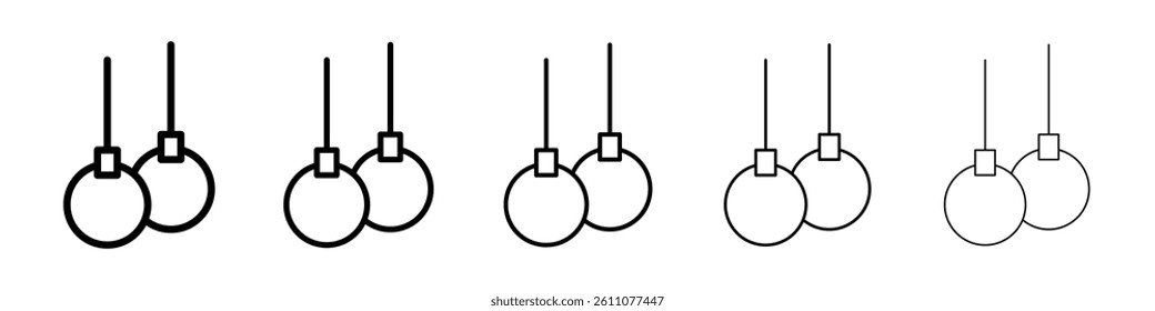 Gymnastic rings icon Symbol mark in Outline style