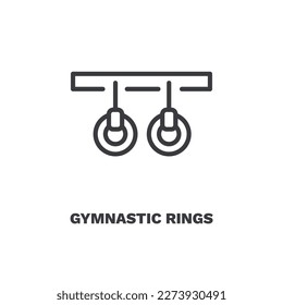gymnastic rings icon. Thin line gymnastic rings icon from Fitness and Gym collection. Outline vector isolated on white background. Editable gymnastic rings symbol can be used web and mobile