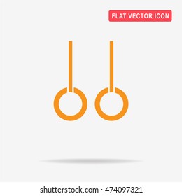 Gymnastic rings icon. Vector concept illustration for design.