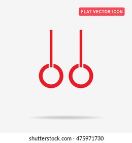 Gymnastic rings icon. Vector concept illustration for design.