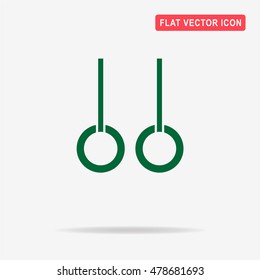 Gymnastic rings icon. Vector concept illustration for design.