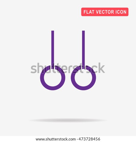 Gymnastic rings icon. Vector concept illustration for design.