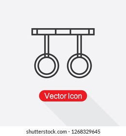 Gymnastic Rings Icon Vector Illustration Eps10