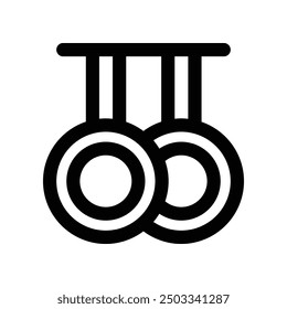 gymnastic rings icon. vector line icon for your website, mobile, presentation, and logo design.