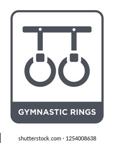 gymnastic rings icon vector on white background, gymnastic rings trendy filled icons from Gym and fitness collection, gymnastic rings simple element illustration
