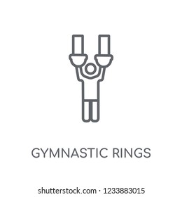 Gymnastic Rings linear icon. Modern outline Gymnastic Rings logo concept on white background from Gym and Fitness collection. Suitable for use on web apps, mobile apps and print media.