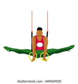gymnastic rings on white background