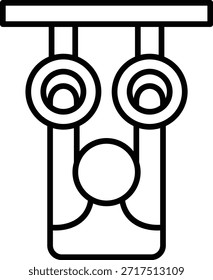 Gymnastic rings vector icon. Can be used for printing, mobile and web applications.