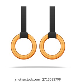Gymnastische Ringe, einzelne Vektorgrafik
