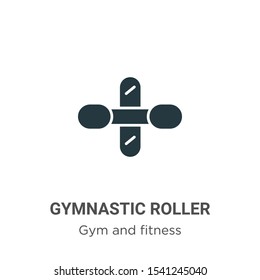 Gymnastic roller vector icon on white background. Flat vector gymnastic roller icon symbol sign from modern gym and fitness collection for mobile concept and web apps design.