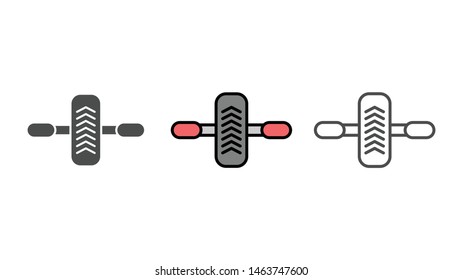 Gymnastic roller vector icon sign symbol