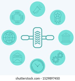 Gymnastic roller vector icon sign symbol