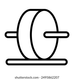 Gymnastic Roller Vector Line Icon Design