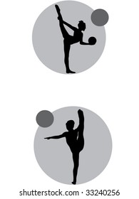 gymnastic silhouette