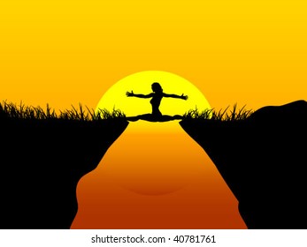 gymnastic silhouette