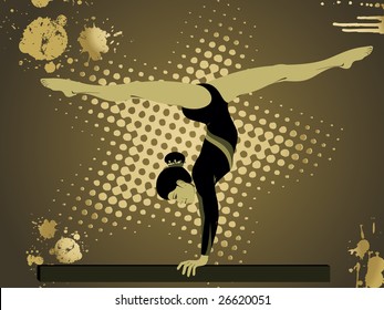 gymnastic silhouette illustration