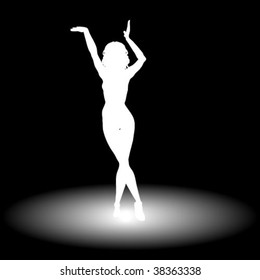 gymnastic silhouette vector illustration