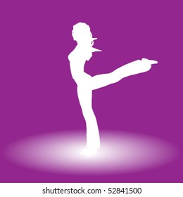 gymnastic silhouette vector illustration