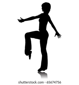 gymnastic silhouette vector illustration