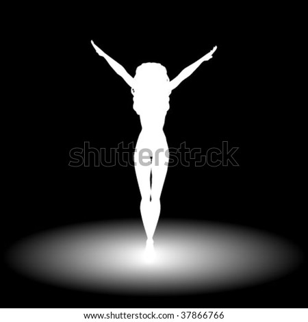 gymnastic silhouette vector illustration