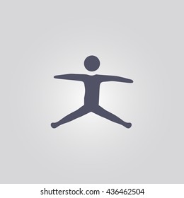 gymnastic split icon. vector. sign