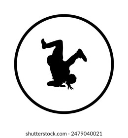 Gymnastic sport icon silhouette vector illustration