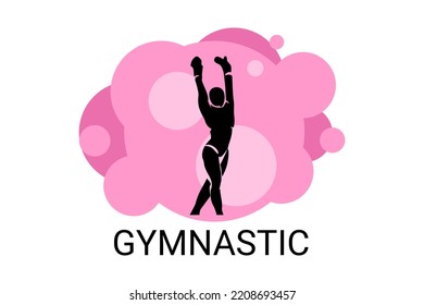 gymnastic sport vector line icon. practice gymnastic. sport pictogram, vector illustration.