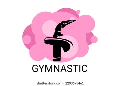 gymnastic sport vector line icon. practice gymnastic. sport pictogram, vector illustration.