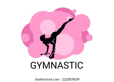 gymnastic sport vector line icon. practice gymnastic. sport pictogram, vector illustration.