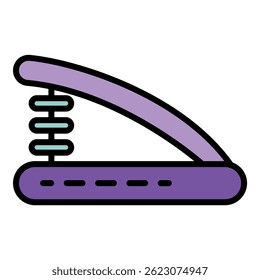 Gymnastic springboard icon. Outline gymnastic springboard vector icon color flat isolated